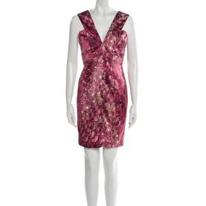 Just Cavalli Pink Animal Print Sheath Dress